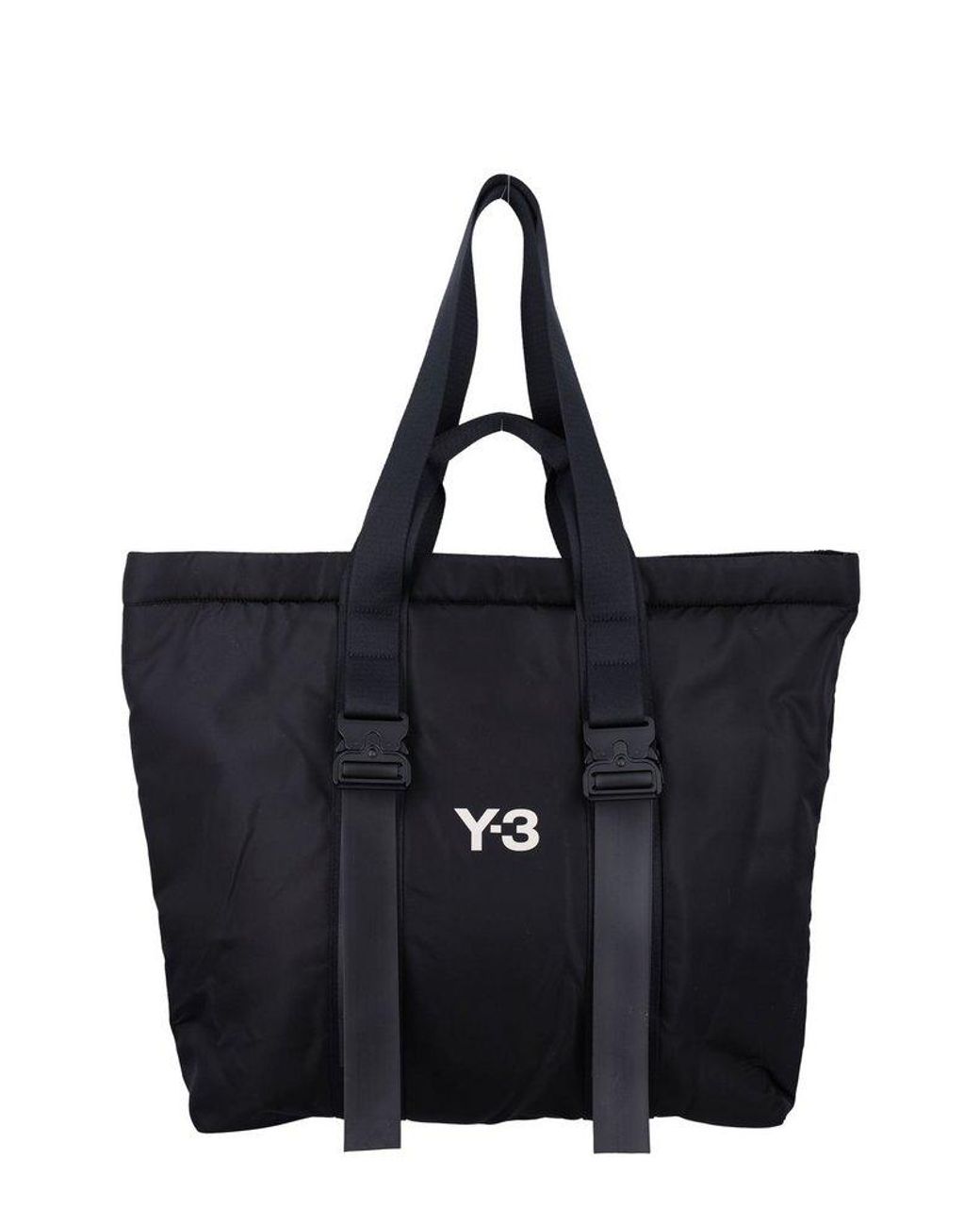★TOUT Y EST★ Varsity Logo Shopper Bag BLACK DXTG4383N-BKS Unisex Izzie Large Striped Handles Canvas Tote - Bags - New