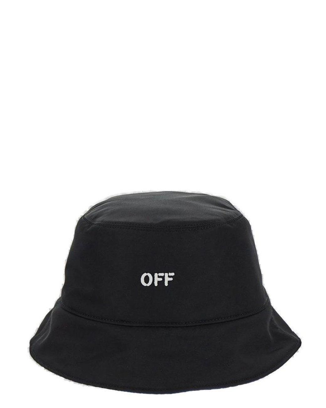 Off-White Reversible logo-jacquard Twill Bucket Hat - Men - Black Hats