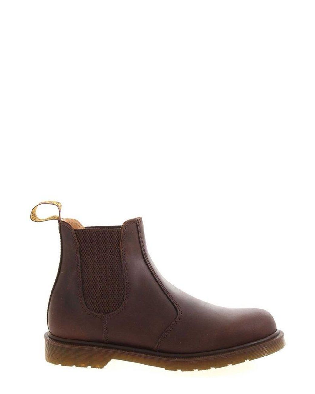 Dr. Martens 2976 Crazy Horse Ankle Boots in Brown | Lyst
