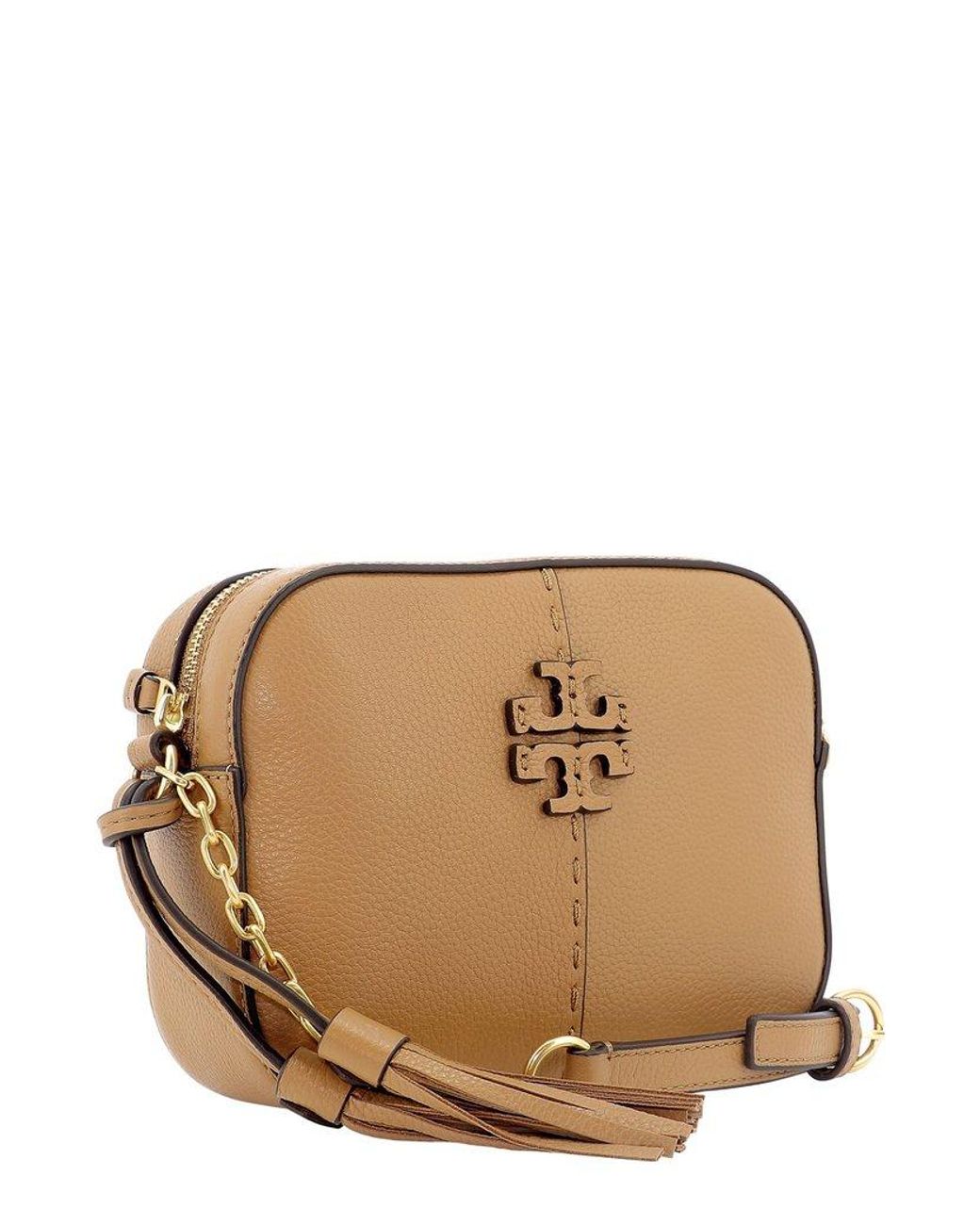Tory Burch Mcgraw Leather Camera Bag in Natural | Lyst Canada