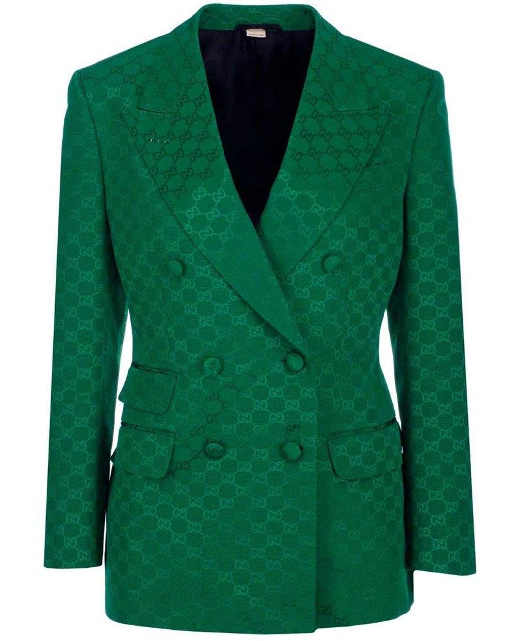 Gucci Emerald Green Gg Blazer | Lyst