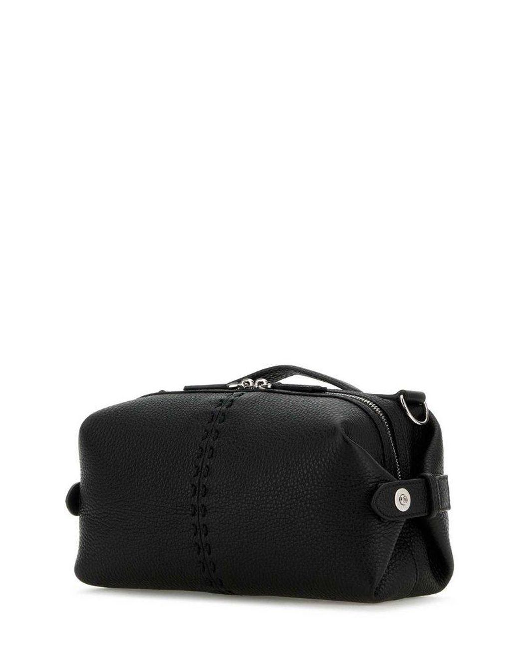 Fendi Selleria Siesta Small Messenger Bag in Black for Men Lyst UK