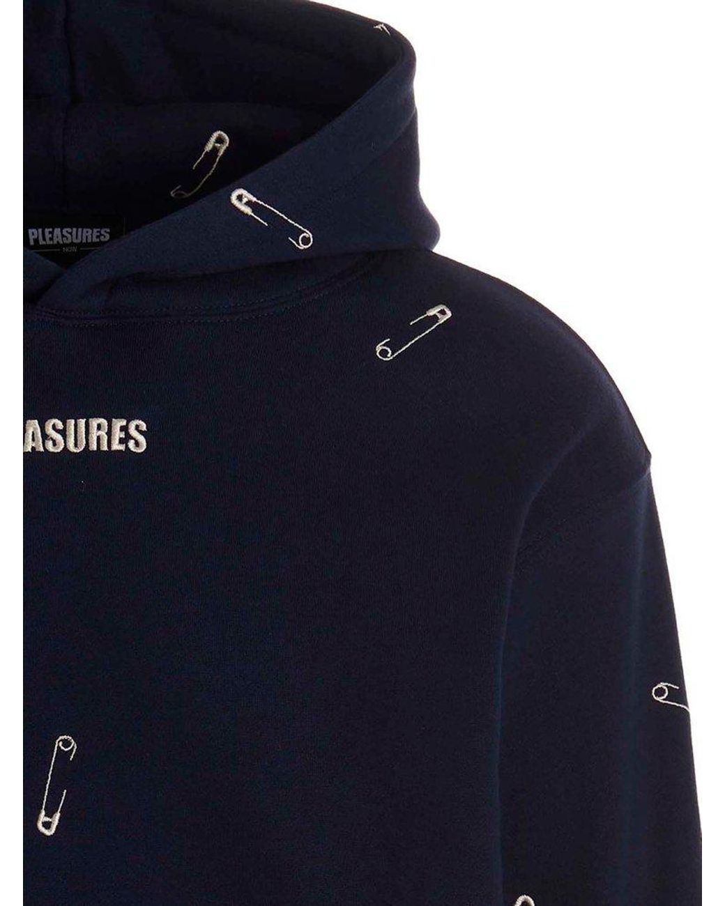 Pleasures safety online embroidered hoodie
