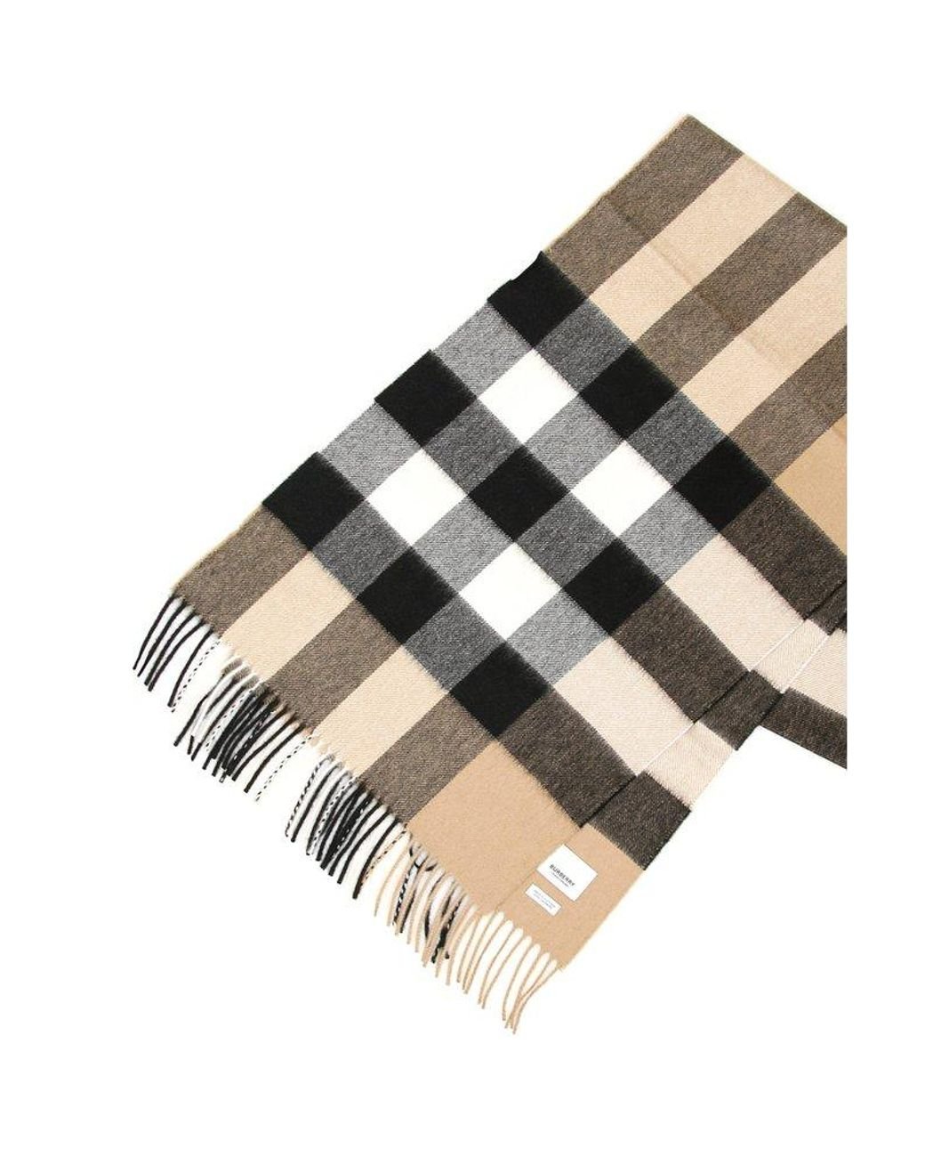 Half mega clearance check cashmere scarf