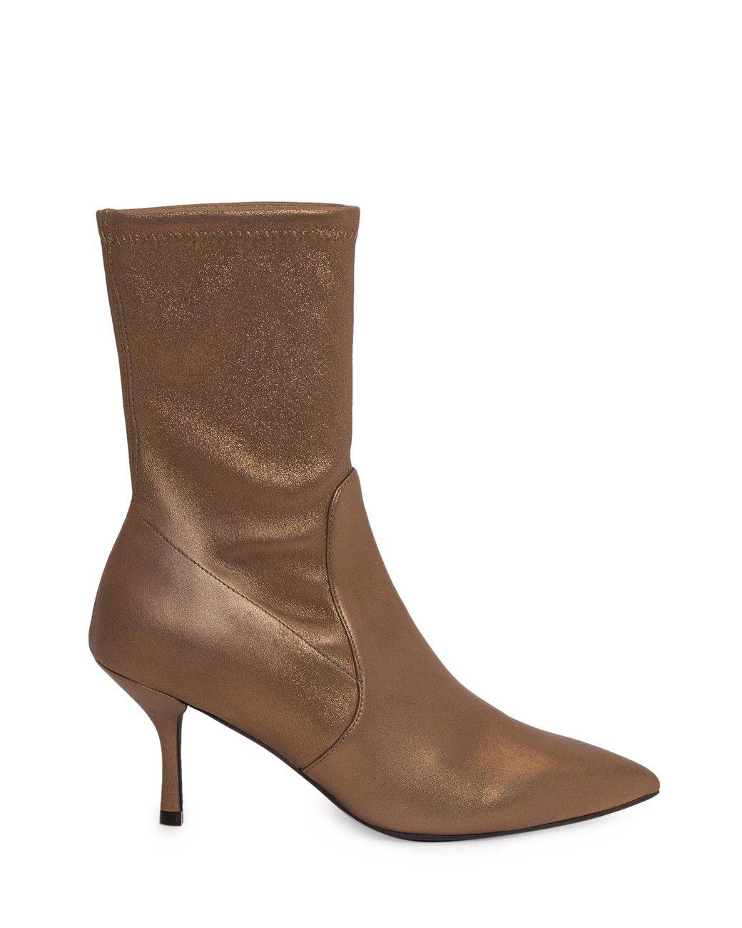Stuart Weitzman Leather Yvonne Booties in Gold (Metallic) Lyst