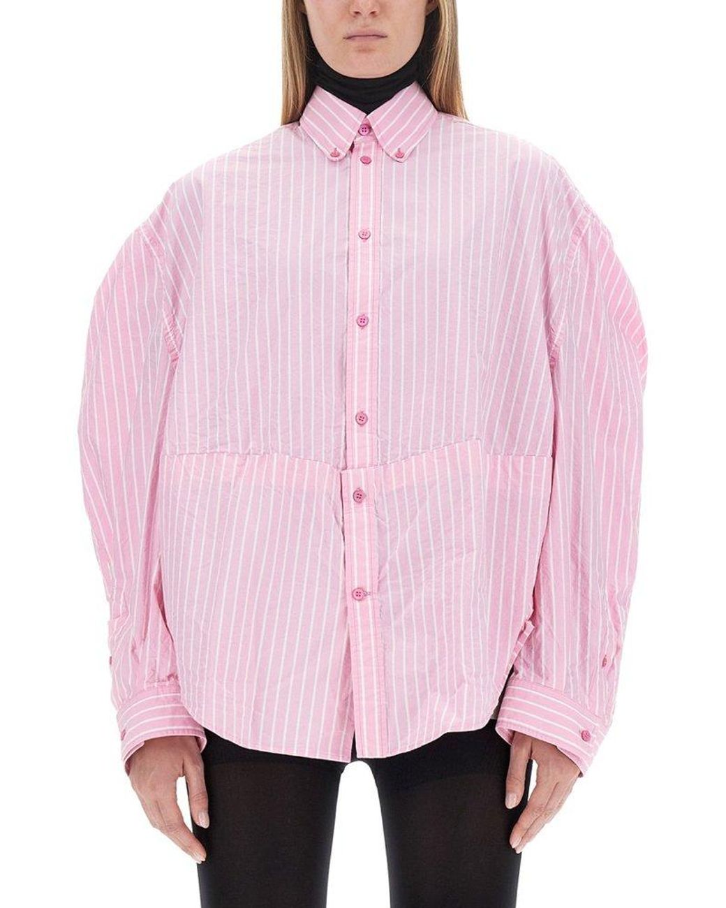 Balenciaga oversized hotsell striped shirt