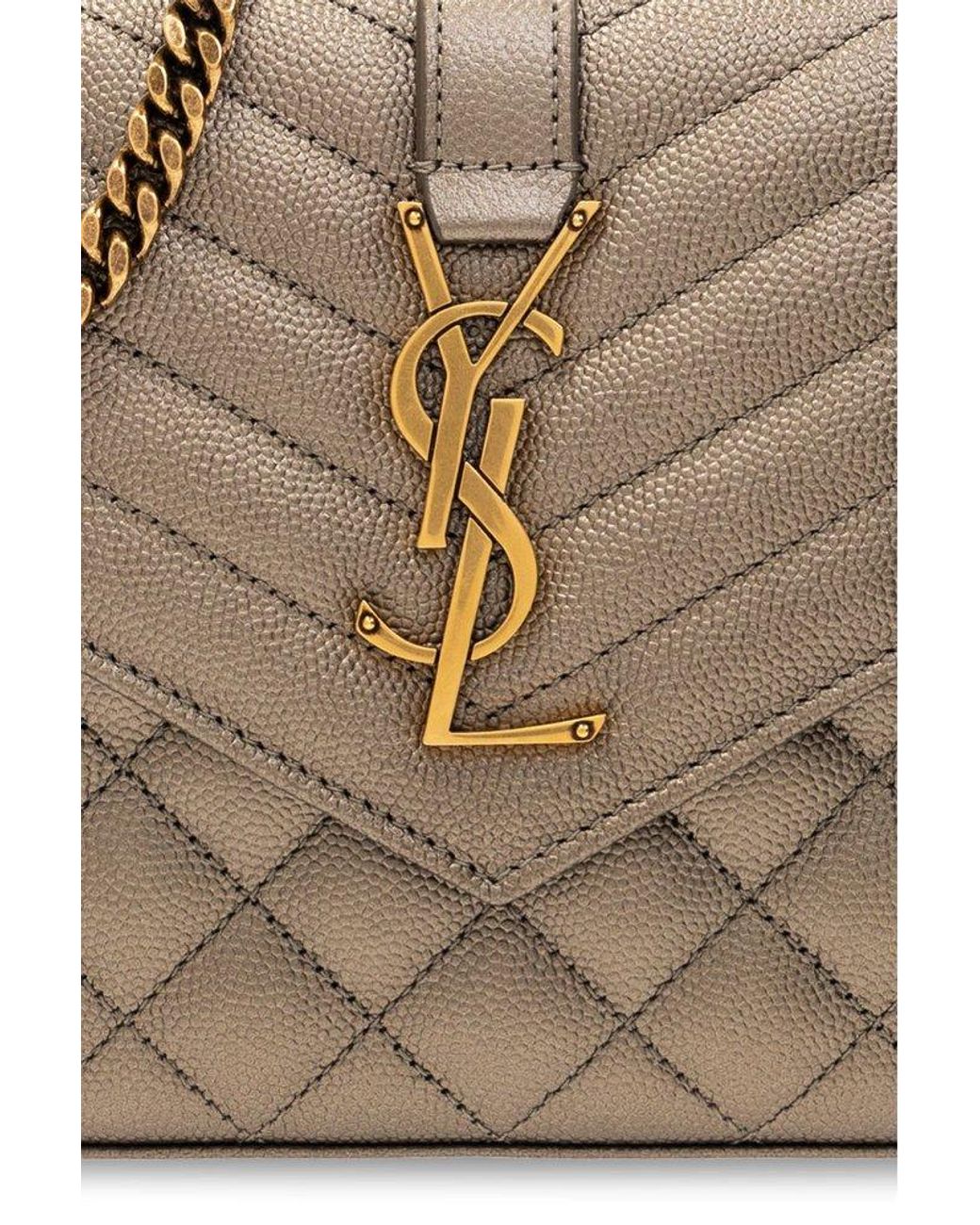 Saint Laurent Envelope Small Wallet 'Brun Metallise' | Brown | Women's Size Onesize