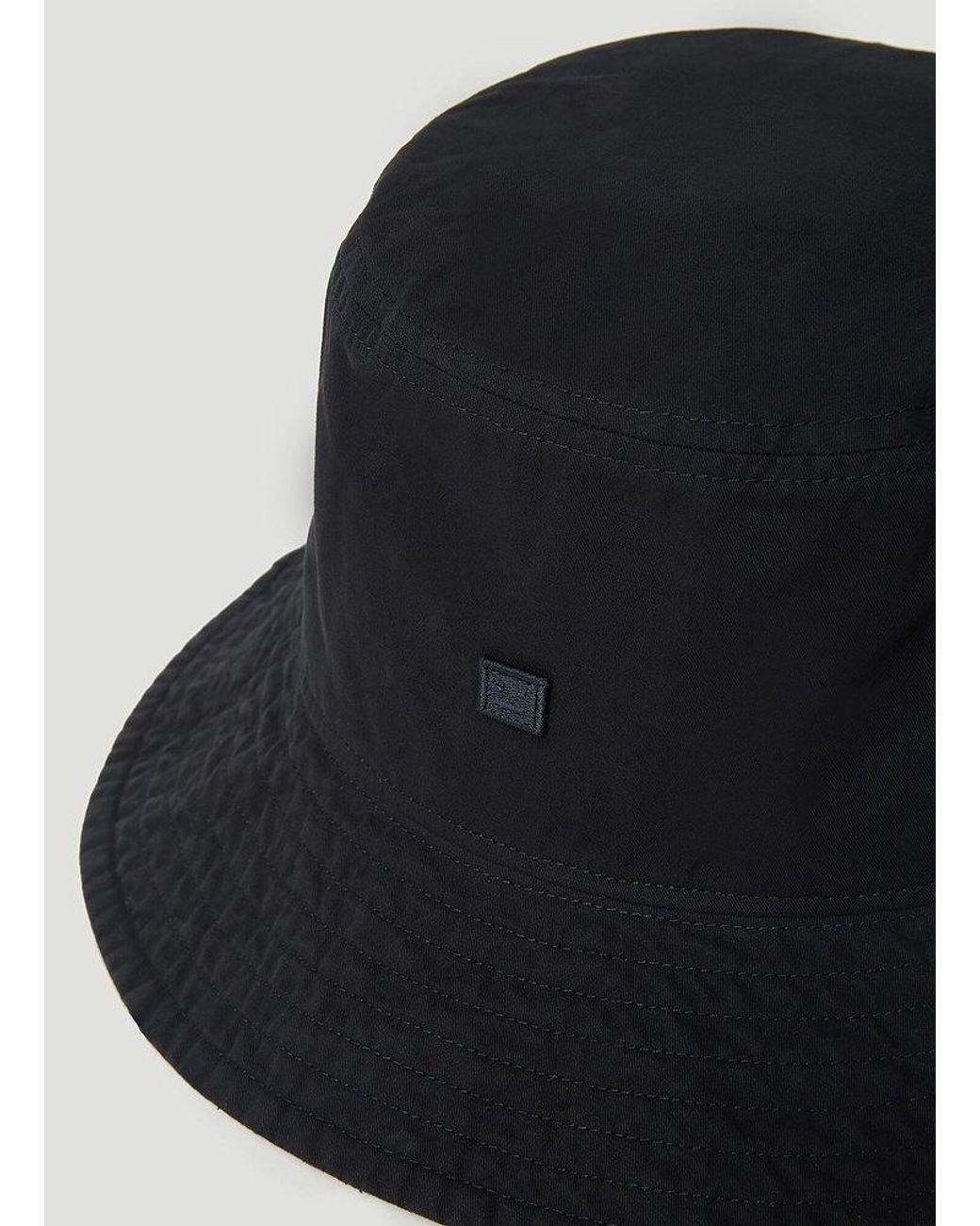 Acne Studios Black Patch Bucket Hat Acne Studios