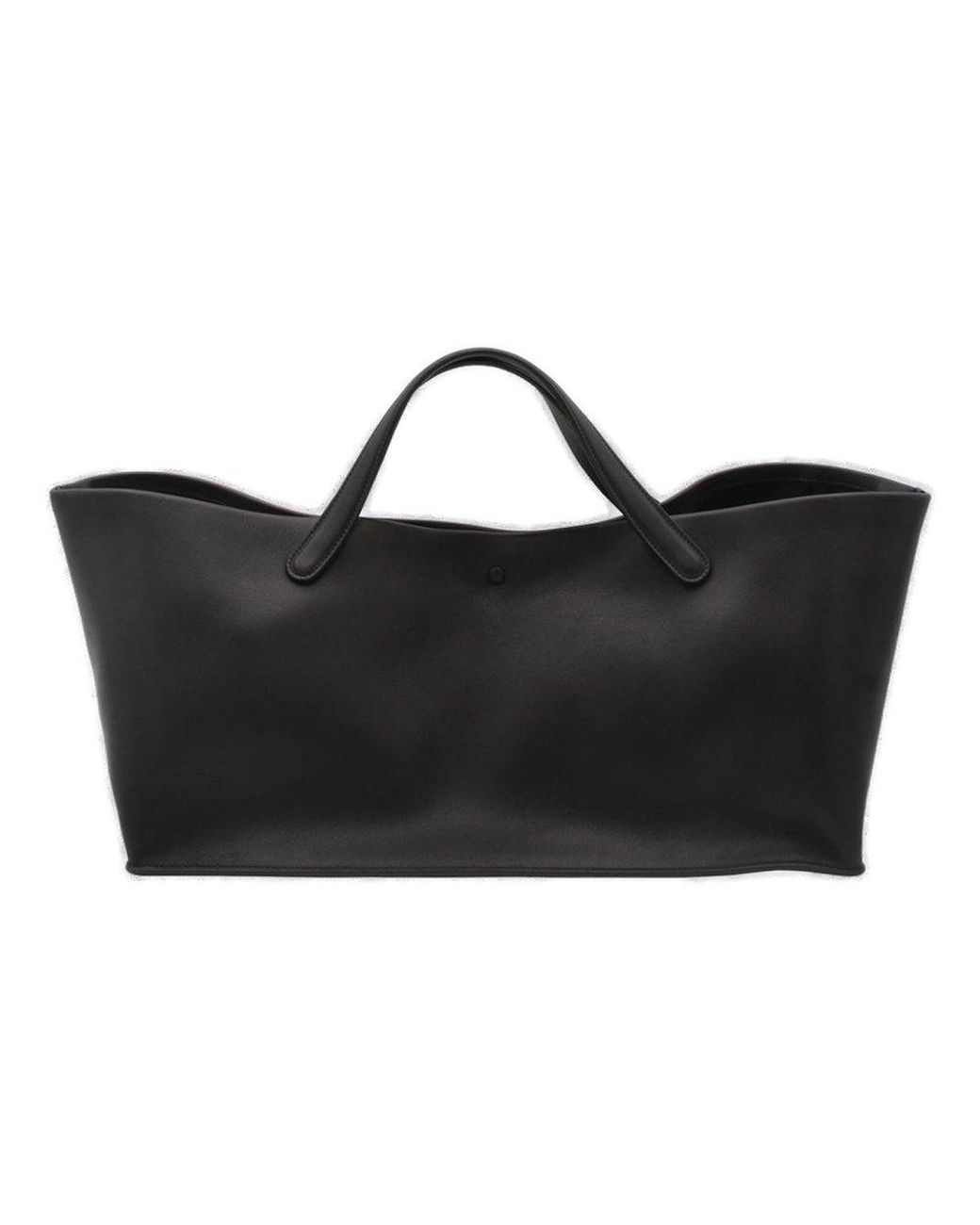 The Row Idaho Wide Handled Tote Bag in Black Lyst