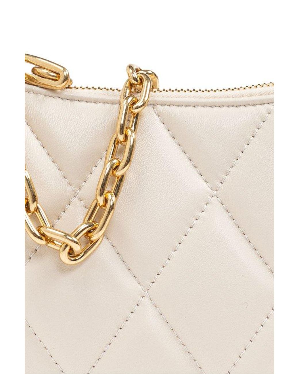 Burberry Rocking Horse Quilted Mini Shoulder Bag in Natural