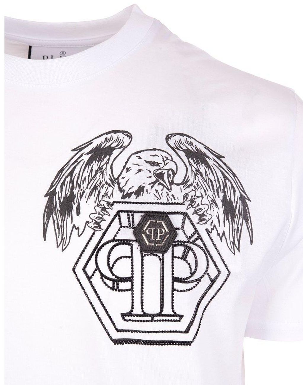 Philipp Plein men's sweatshirt in cotton blend with Hexagon logo White |  Caposerio.com