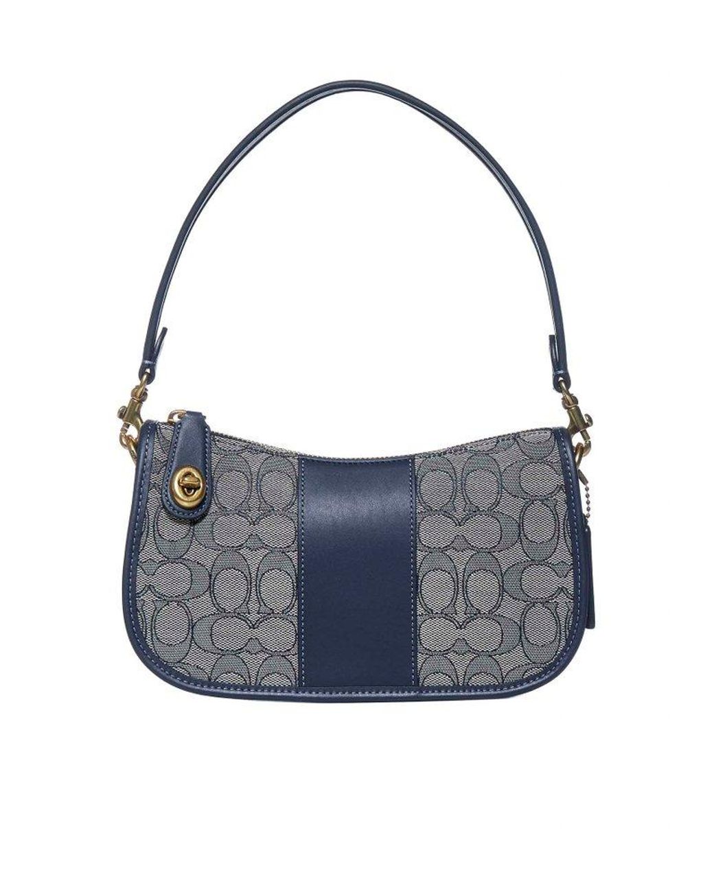 COACH Swinger Signature Jacquard Shoulder Bag in Blue Lyst Canada