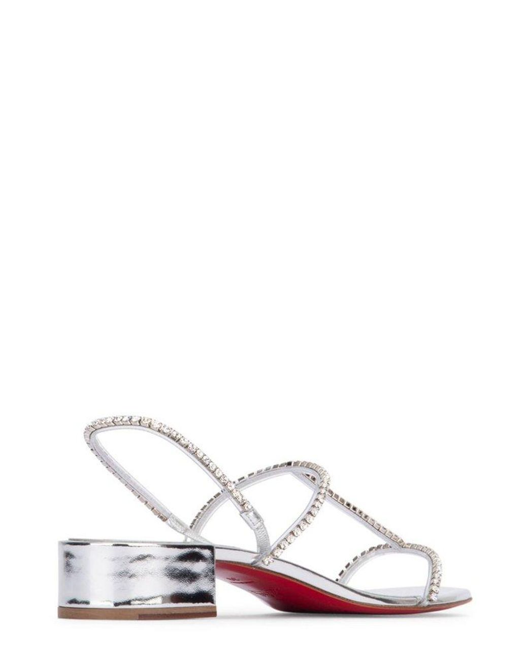 Christian Louboutin Simple Queenie 25 Sandals in White