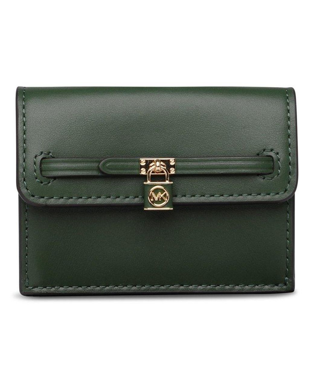 Michael kors hamilton wallet green deals