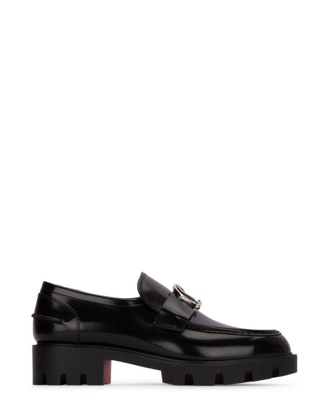 CL Moc Lug Strass - Loafers - Calf leather - Black - Christian