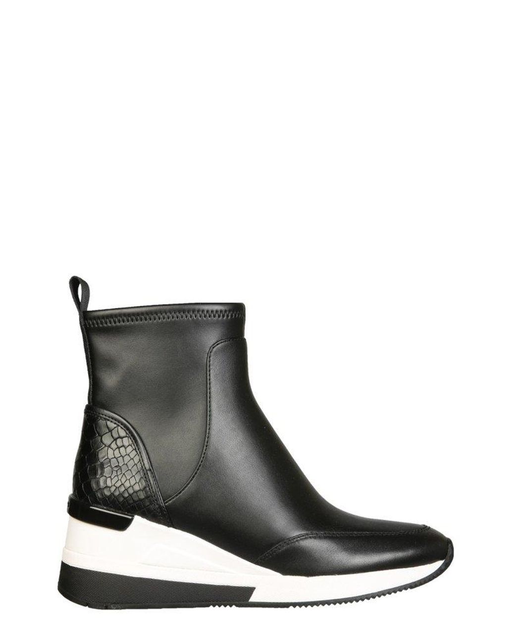 MICHAEL Michael Kors High-top Wedge Sneakers in Black | Lyst