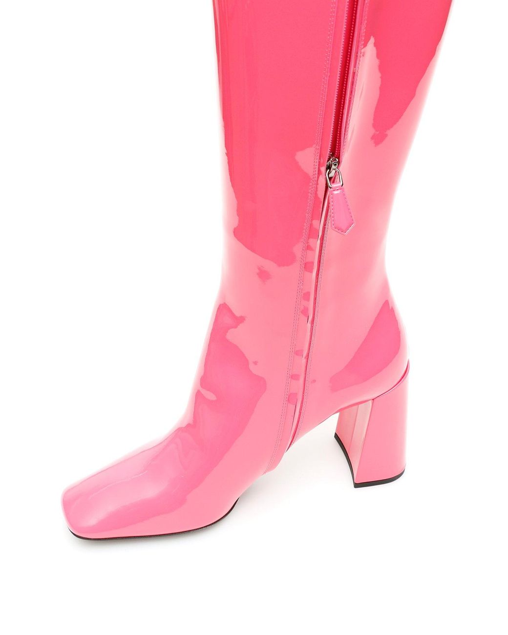 pink knee high boots