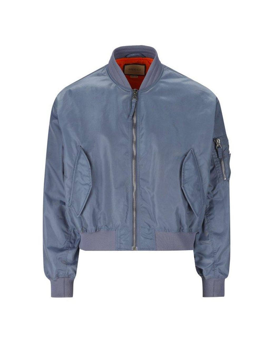 GUCCI Logo-Jacquard Leather-Trimmed Cotton-Blend Canvas Bomber Jacket for  Men