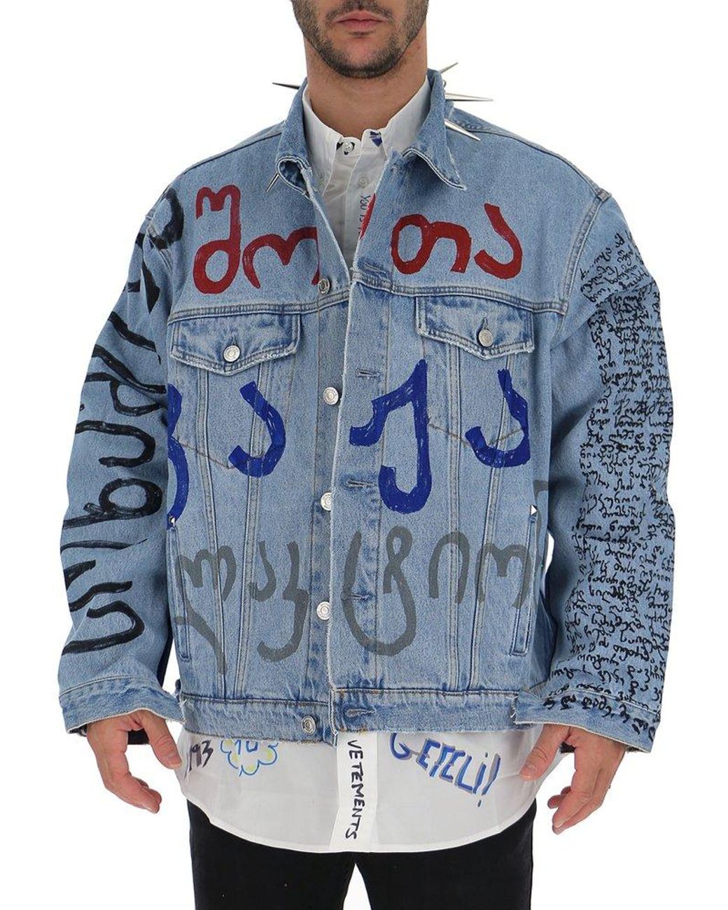 Vetements Logo Printed Denim Jacket | www.innoveering.net