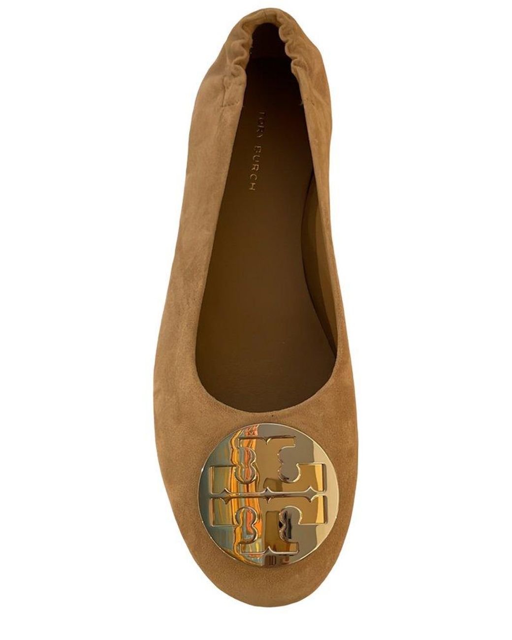 Tory Burch Claire Ballet Flat Shoes in Brown | Lyst