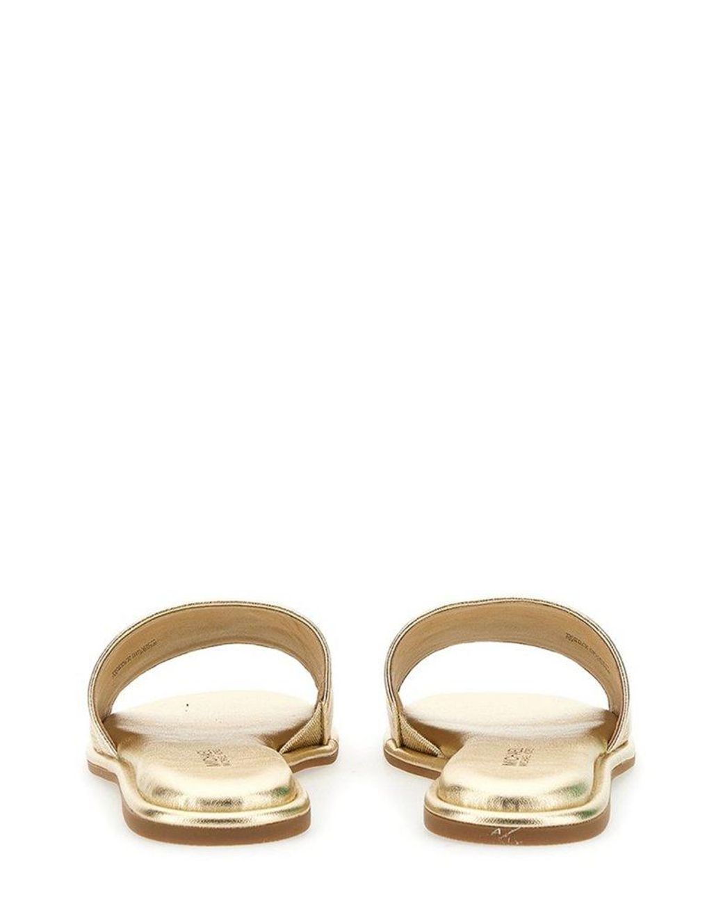 MICHAEL Michael Kors Hayworth Slip On Sandals in Metallic Lyst
