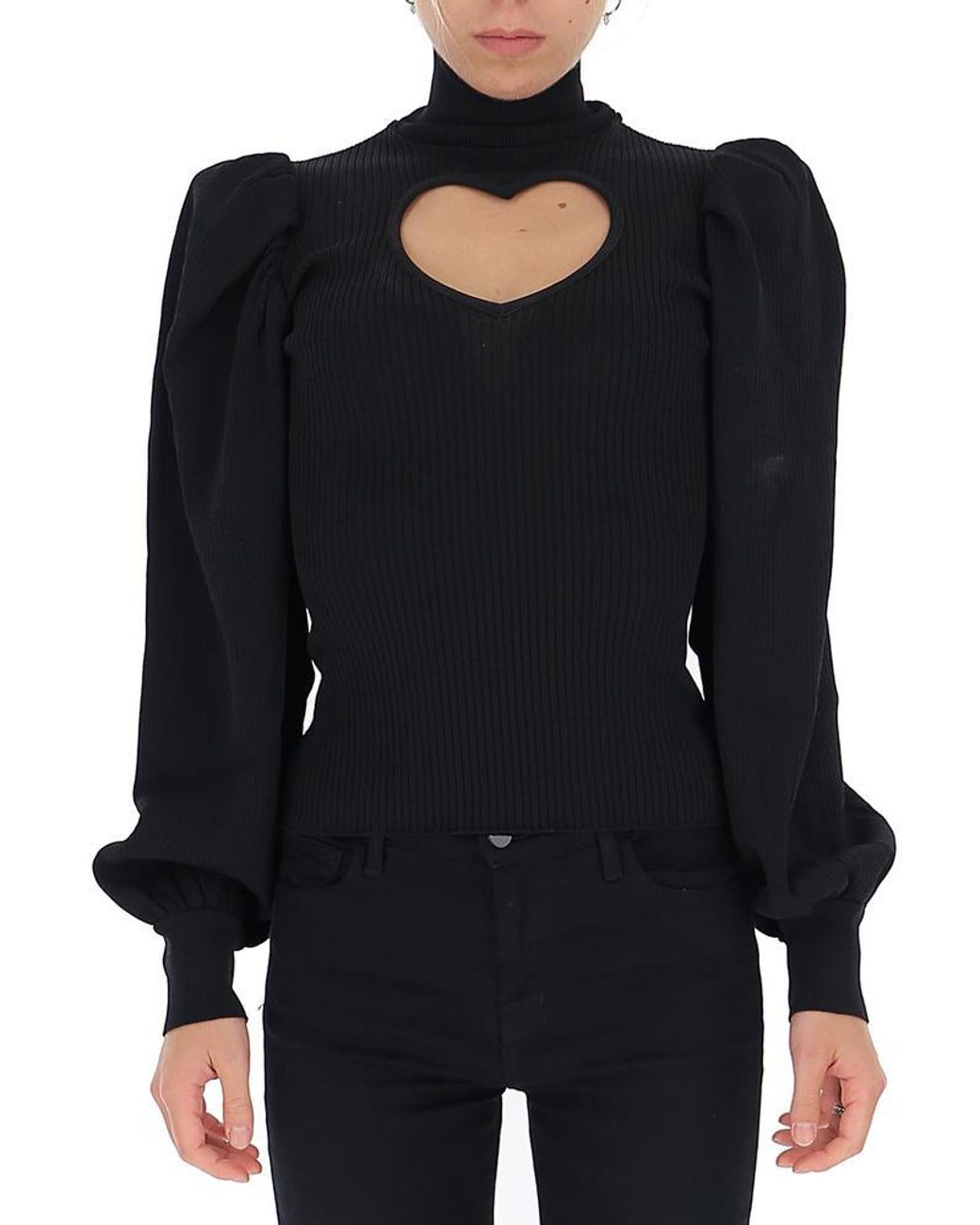 Black cut cheap out turtleneck