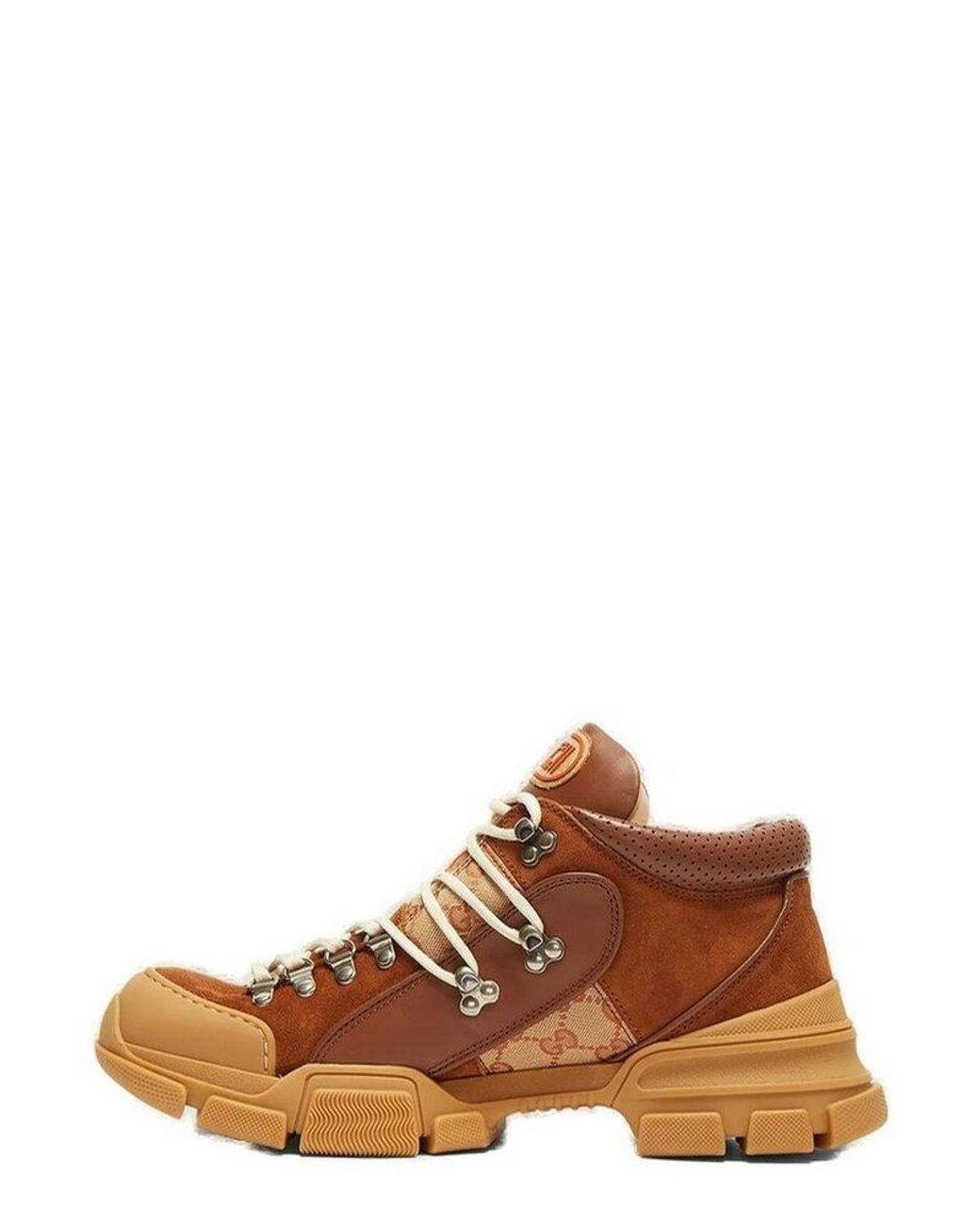 Gucci Flashtrek GG Sneakers in Brown for Men | Lyst