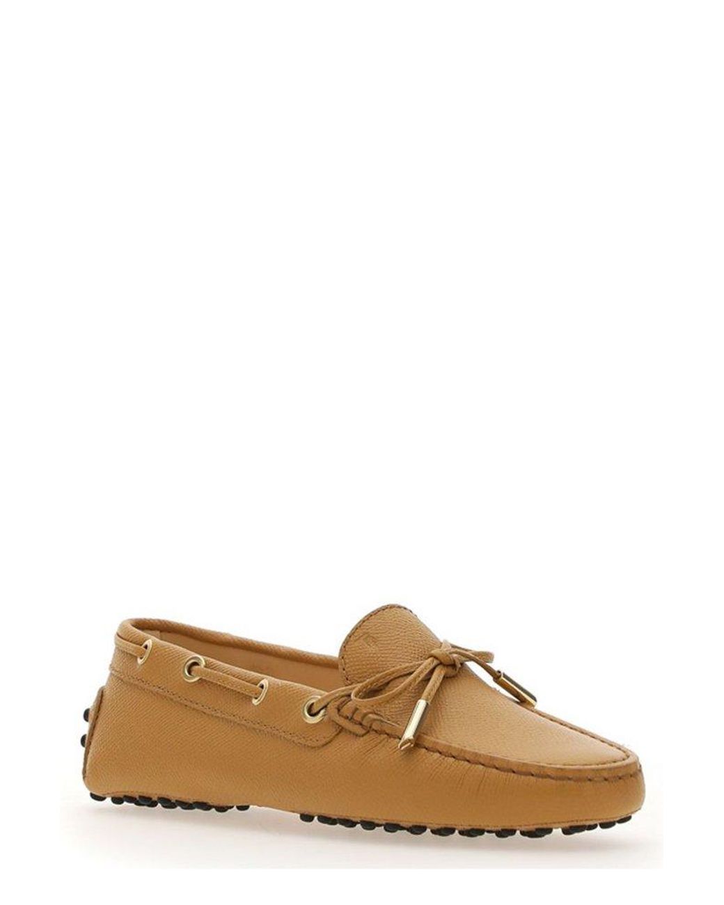 Tods Gommino Suede Loafers in Brown Womens Shoes Flats and flat shoes Loafers and moccasins 