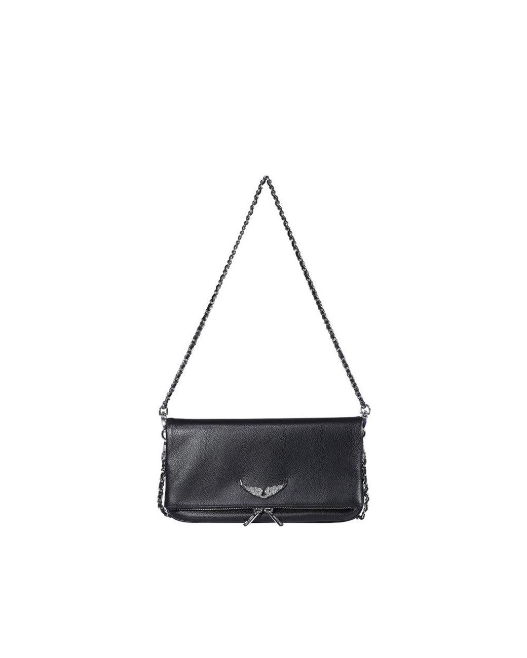Zadig & Voltaire Rock Swing Your Wings Zipped Clutch Bag in Black | Lyst