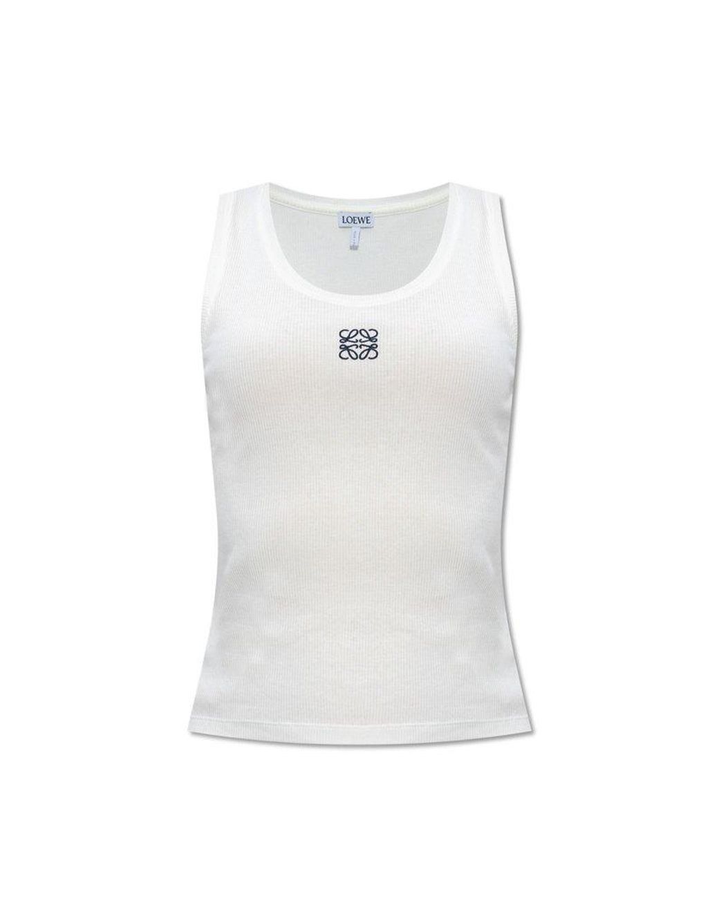 Loewe Top With Logo in White | Lyst