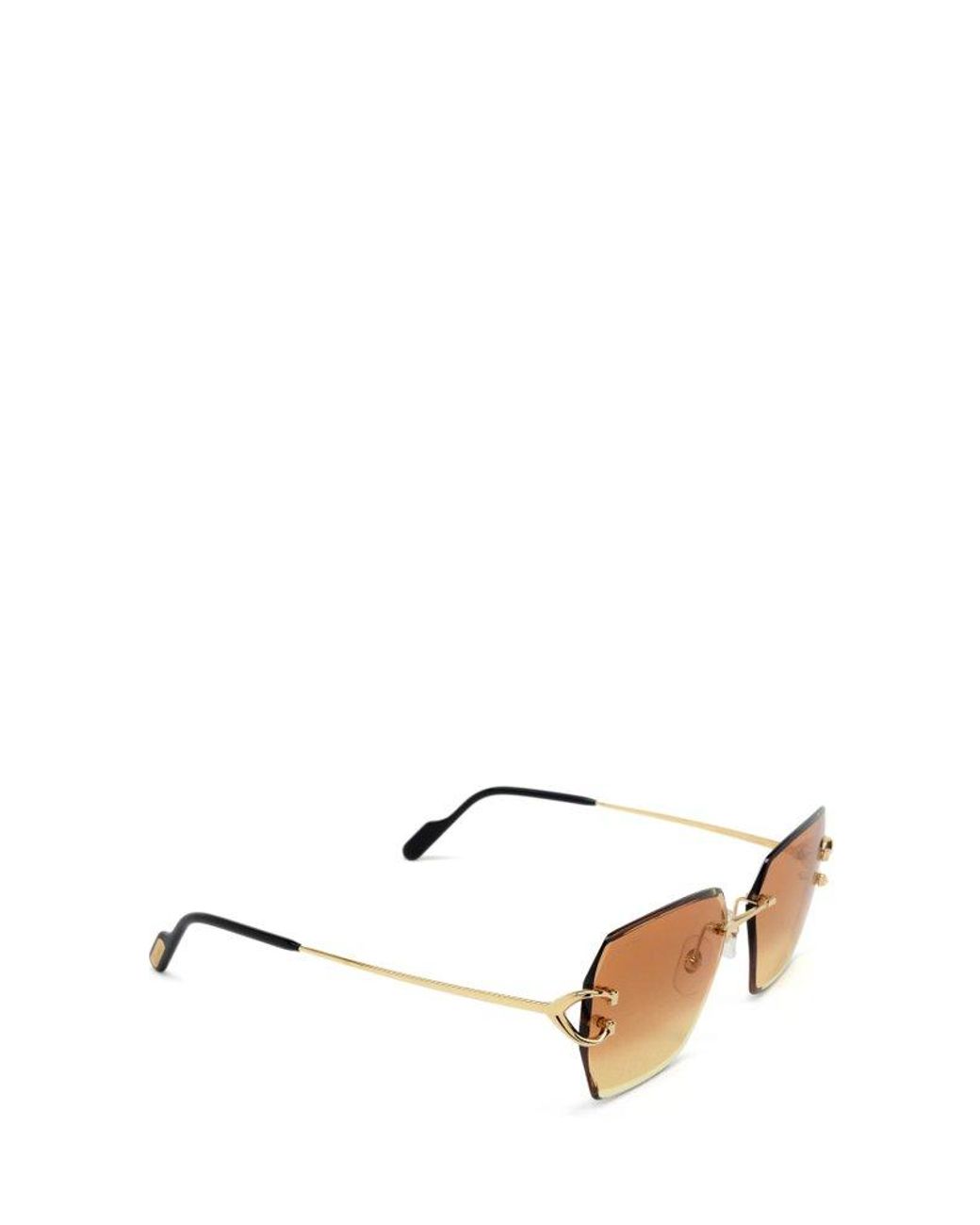 Cartier Ct0230s Metal And Acetate Square-frame Sunglasses in Green | Lyst