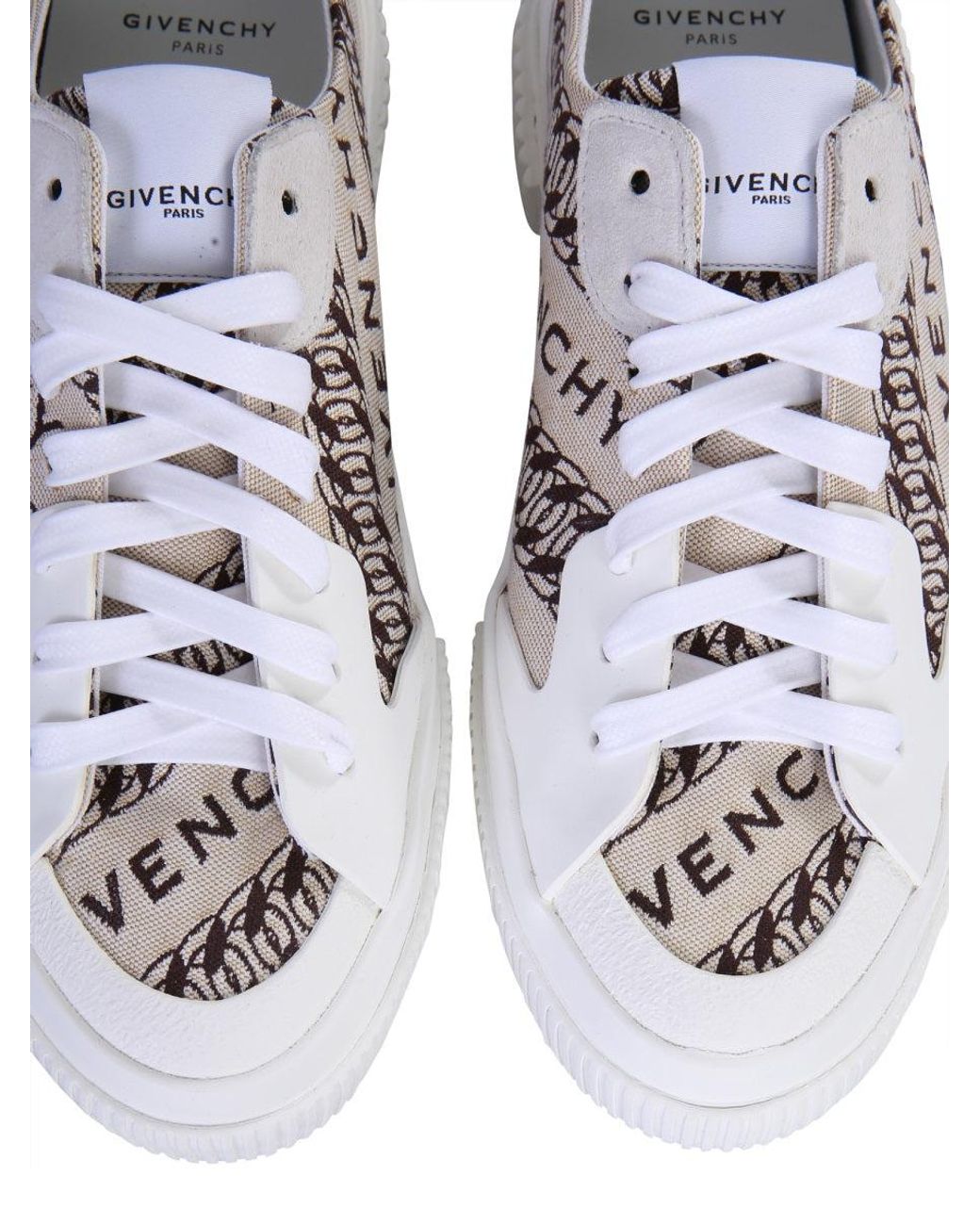 givenchy chain tennis light low sneakers in canvas