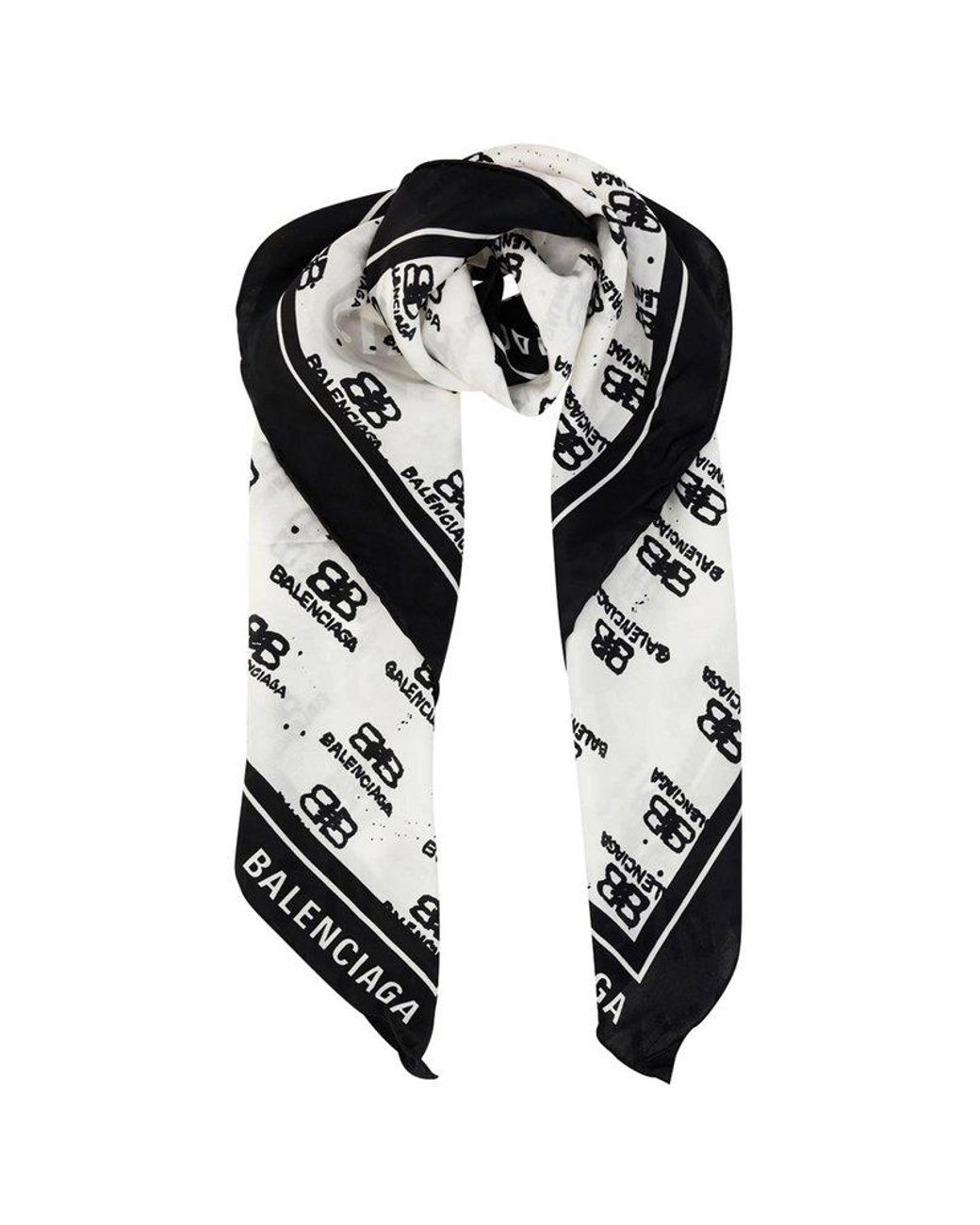 Balenciaga Bb Monogram Scarf - Brown