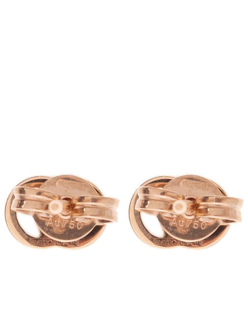 Gucci GG Logo Stud Earrings in Natural for Men
