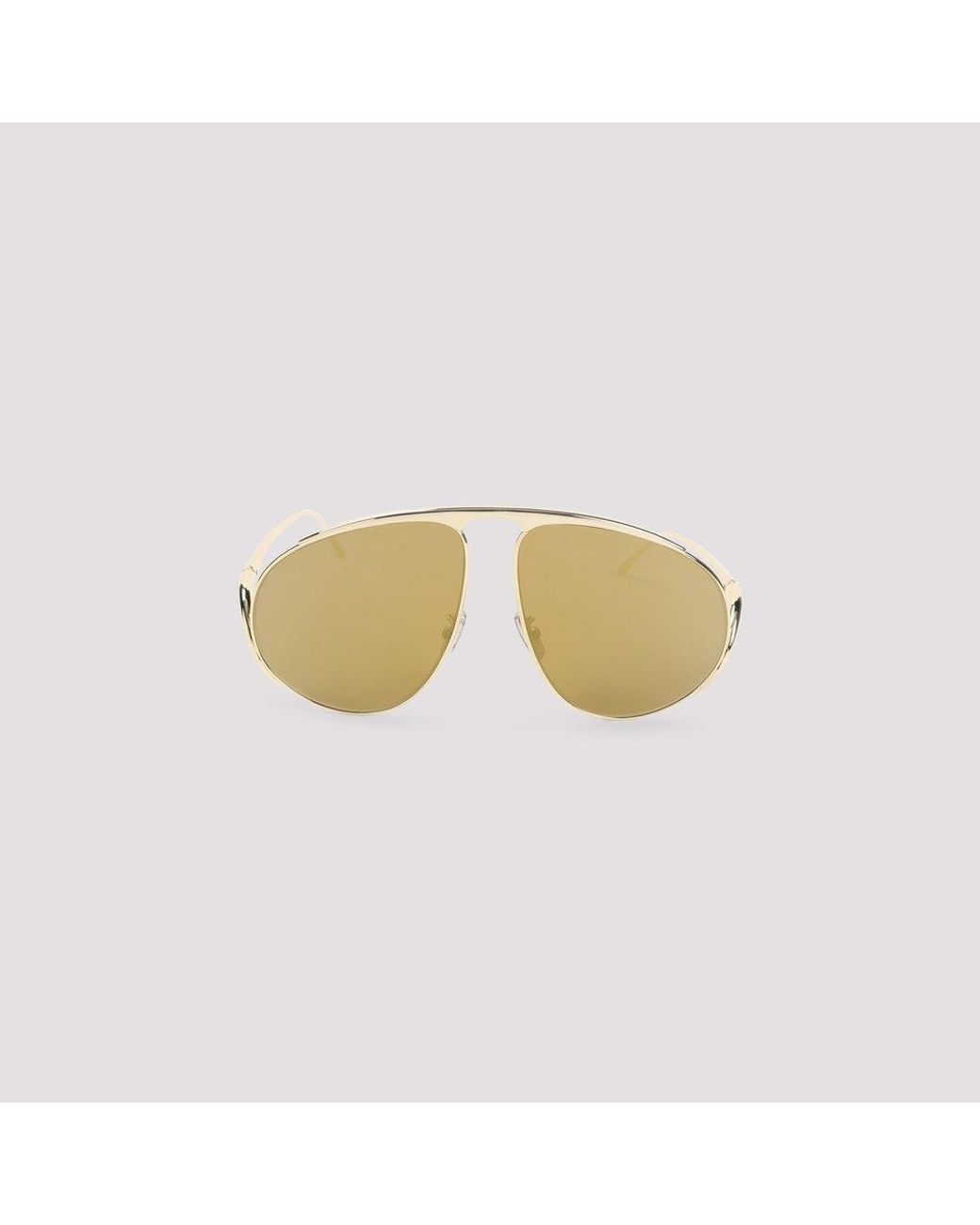 Loewe Hillock Aviator Frame Sunglasses in Metallic | Lyst