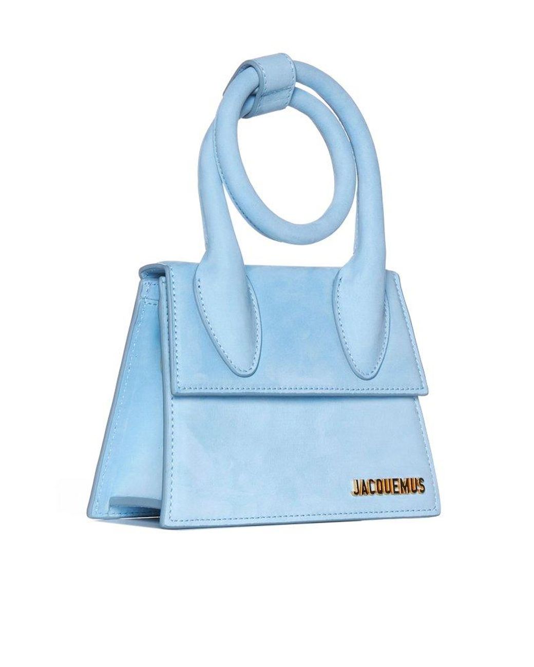Jacquemus Le Chiquito Noeud Suede Bag in Blue | Lyst