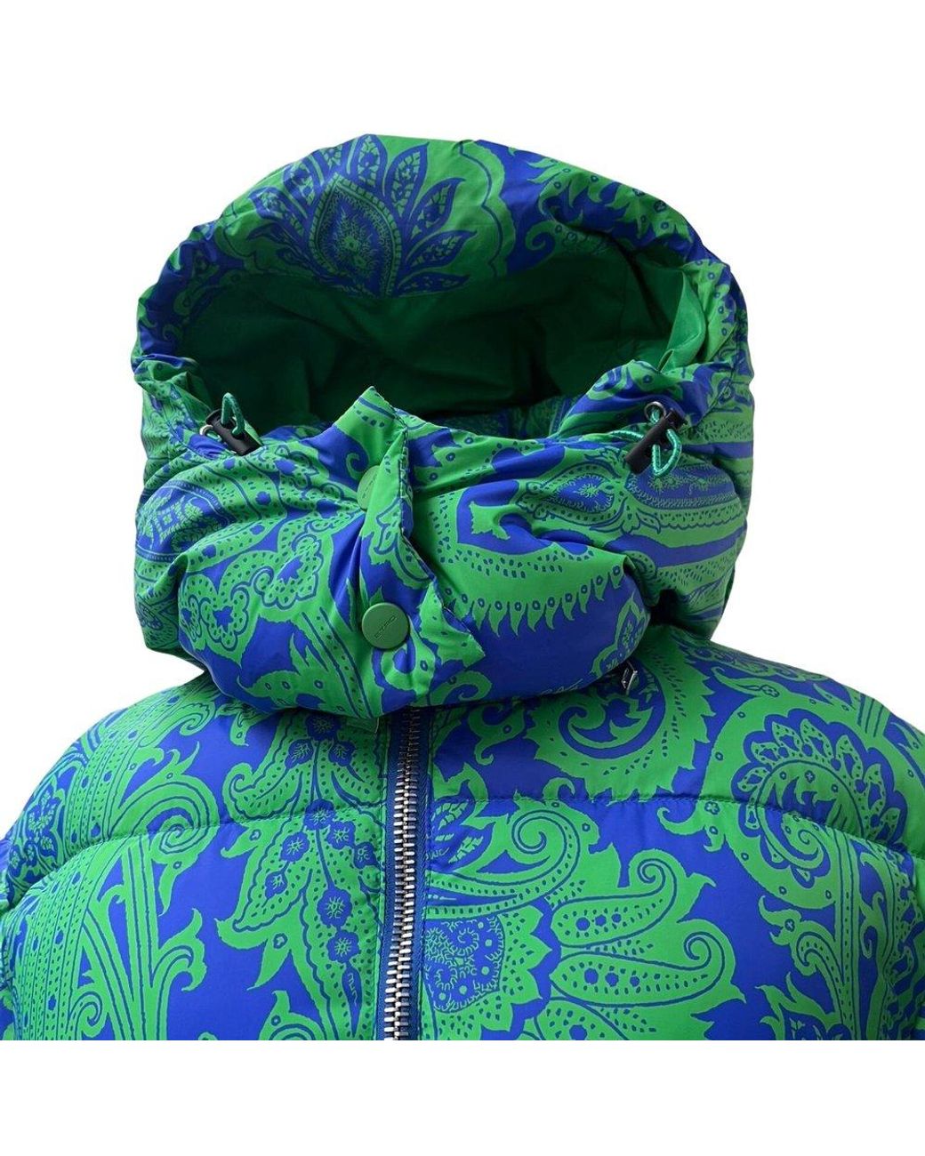 Paisley print shop hooded jacket