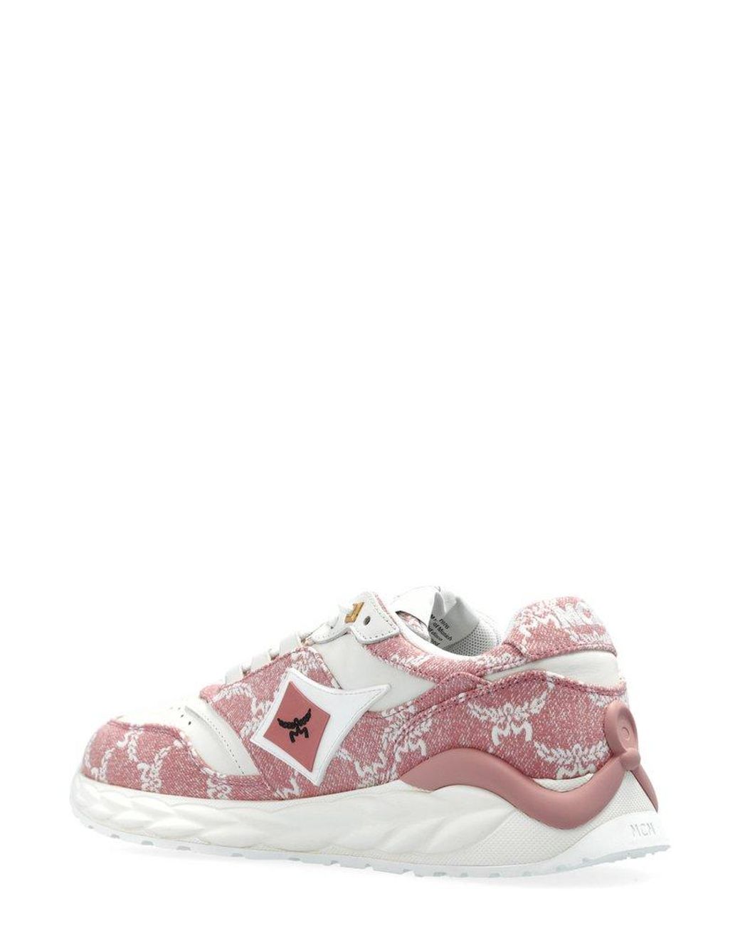 MCM Logo Patch Panelled Sneakers in Pink Lyst UK