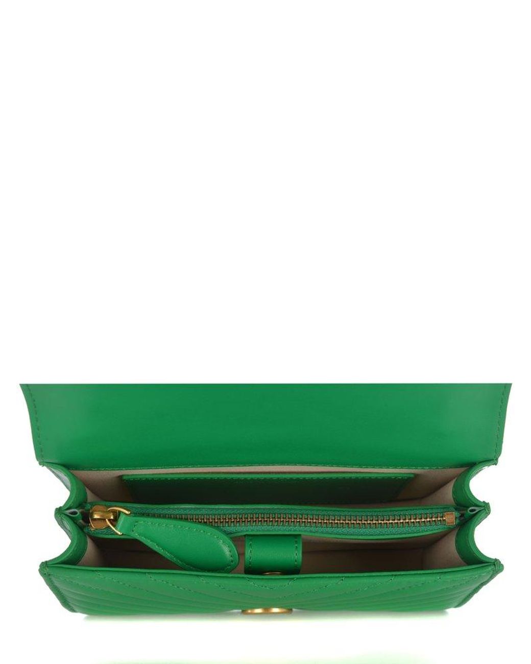 Pinko Love Mini Icon Quilted Shoulder Bag in Green | Lyst