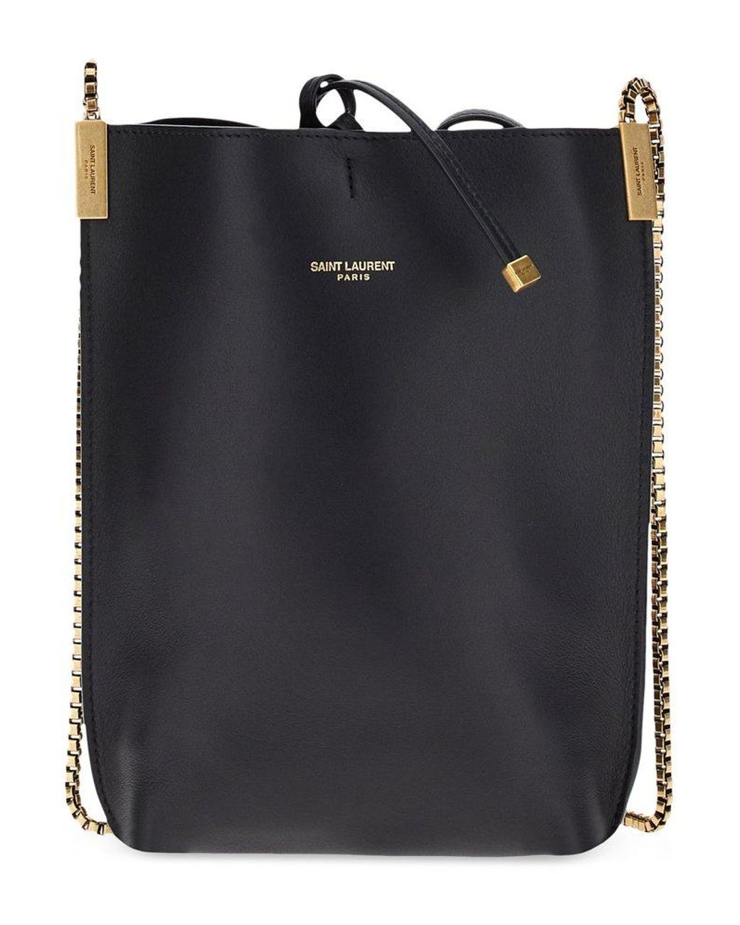 Saint Laurent Leather Suzanne Logo Detailed Small Hobo Bag in Black Lyst