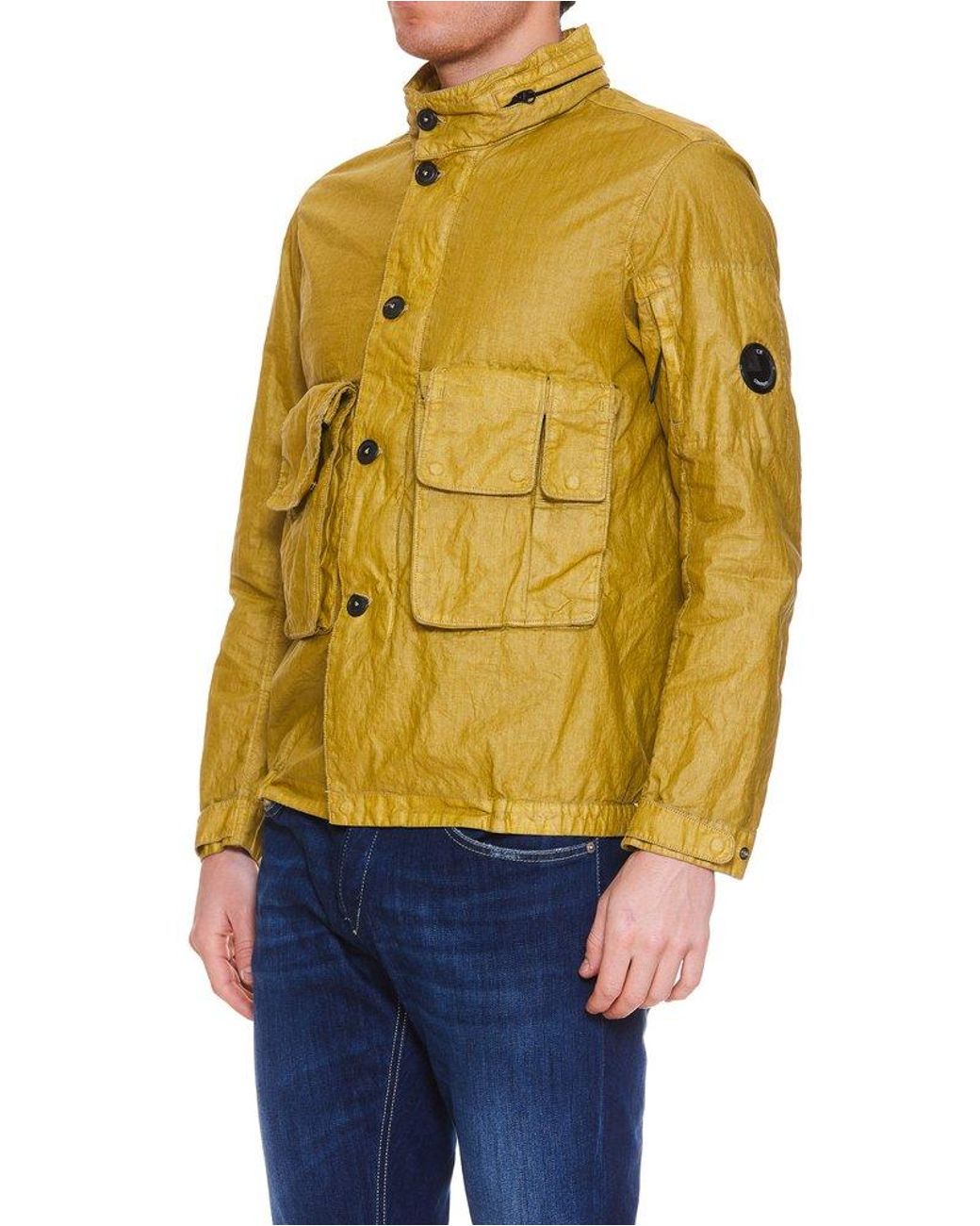 C.P. Company Lino Wax Medium Jacket in Yellow for Men | Lyst UK