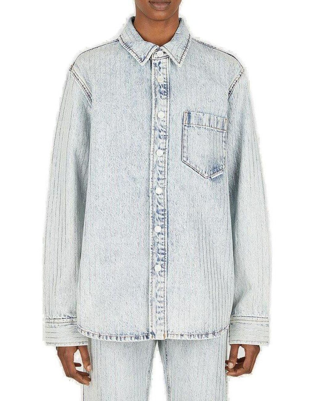 Alexander Wang Striped Oversized Denim 