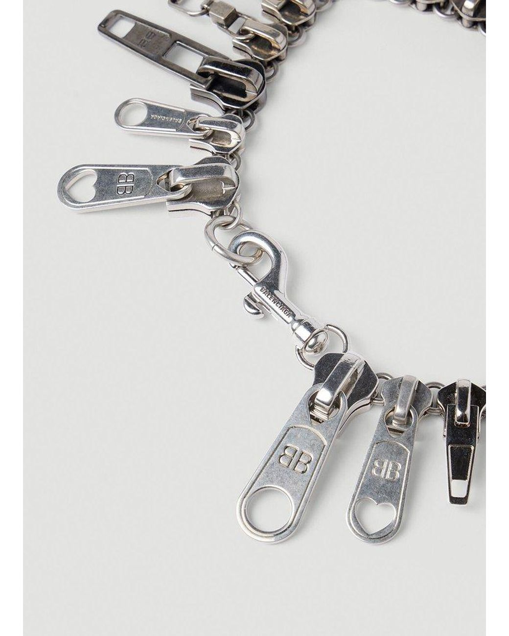 Balenciaga Zip-up Choker in Grey | Lyst Australia