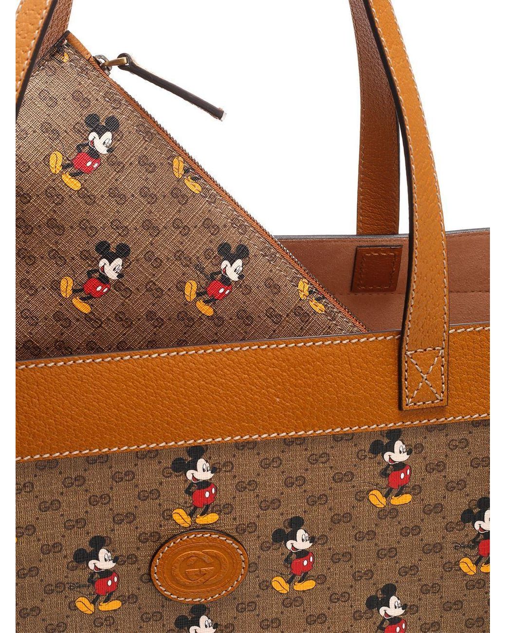 Gucci X Disney Mickey Mouse Print Medium Tote Bag in Natural for Men | Lyst