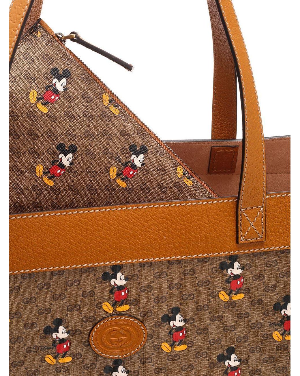 Gucci X Disney Mickey Mouse Print Medium Tote Bag in Natural for Men