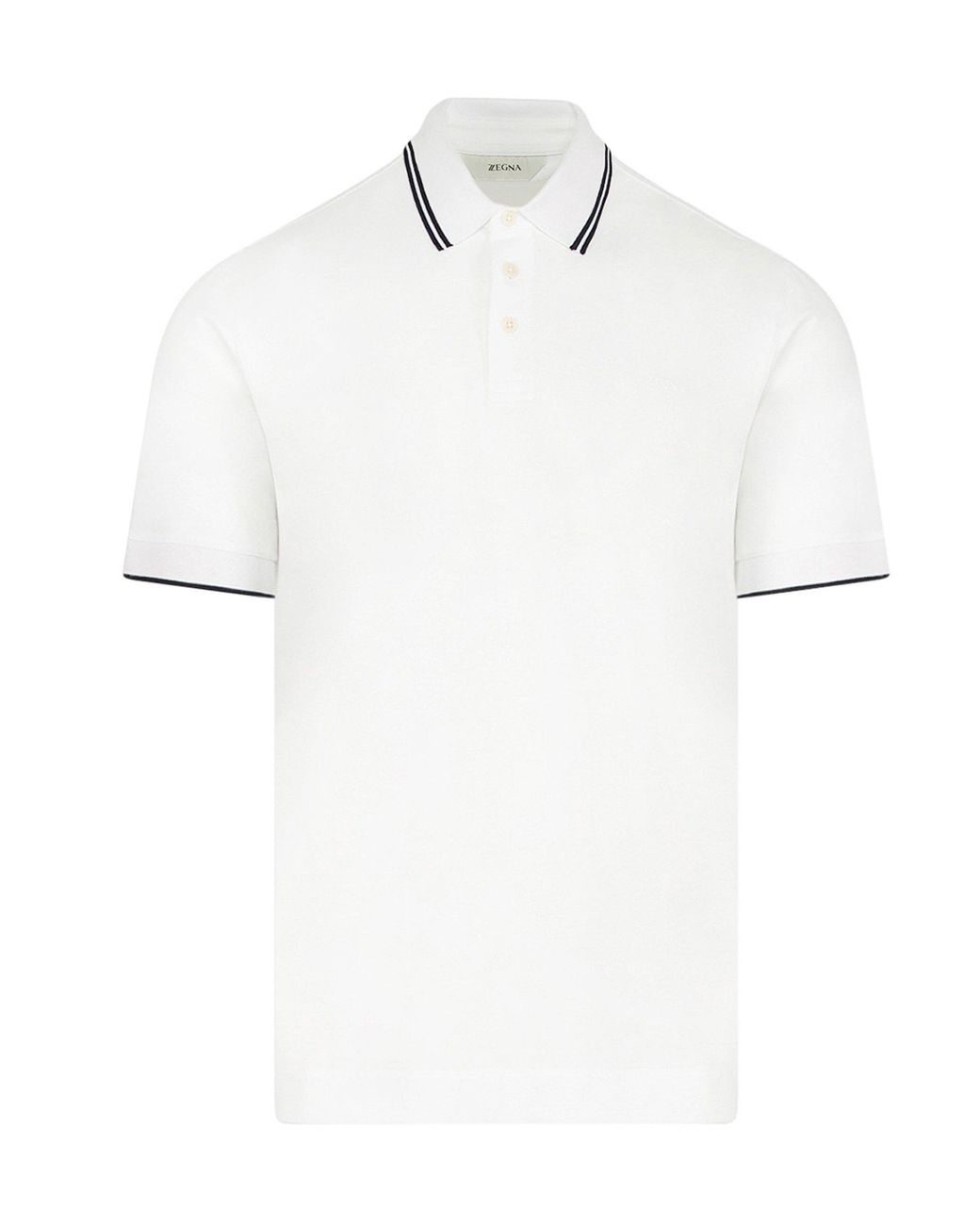 Z Zegna Cotton Classic Polo Shirt in White for Men - Lyst