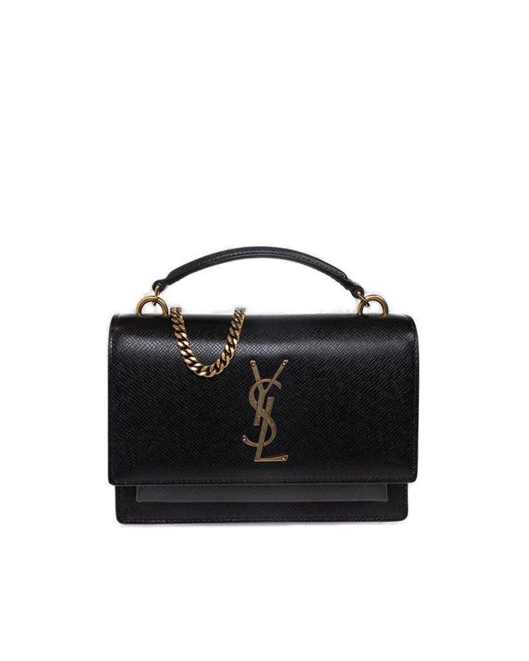 Sunset chain wallet in smooth leather, Saint Laurent