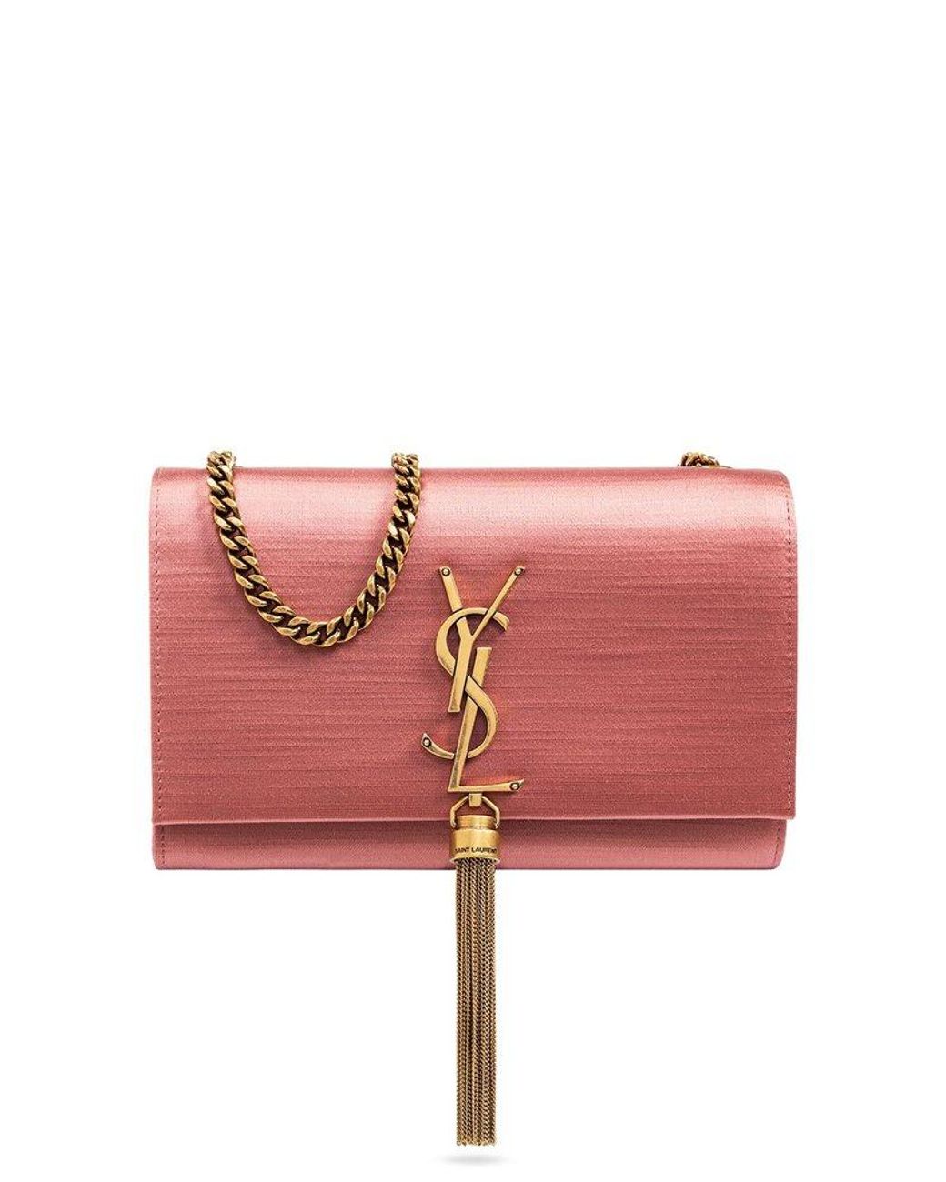 Yves Saint Laurent, Bags, Small Kate Metallic Vegas Pink Ysl Crossbody Bag