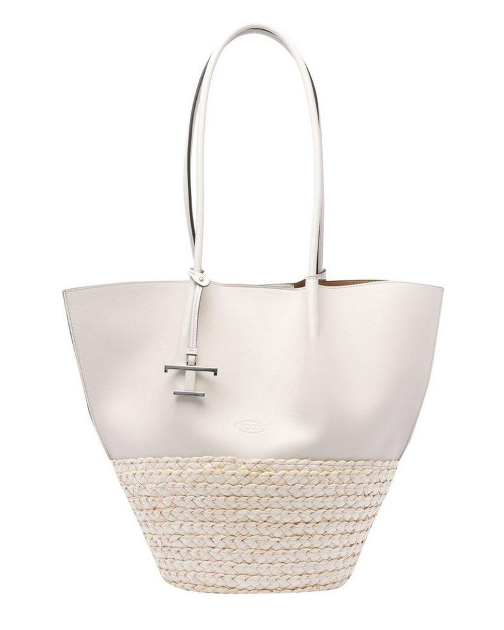 Tod's Medium Bux Top Handle Bag in White | Lyst