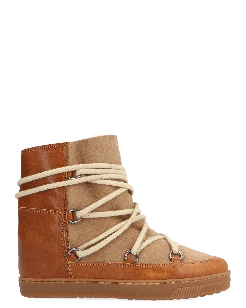 Isabel Marant Leather Nowles Ankle Boots in Beige (Natural) - Lyst